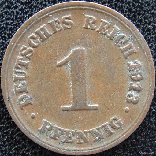 YS: Германия, Рейх, 1 пфенниг 1913F, KM# 10 (1)