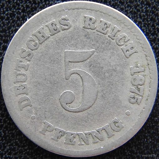 YS: Германия, Рейх, 5 пфеннигов 1875C, KM# 3 (2)