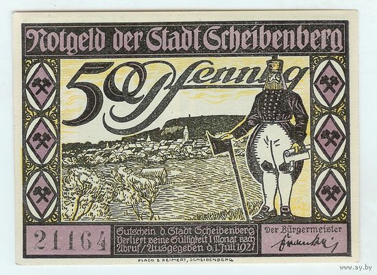 Германия, Нотгельд 50 пфеннигов 1921 год. UNC