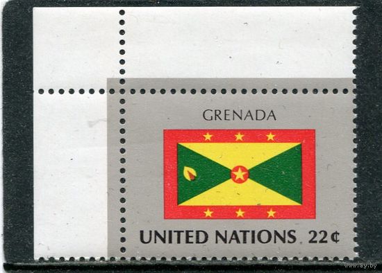 США. ООН Нью-Йорк. Флаг Гренады