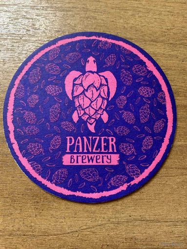 Подставка под пиво "Panzer Brewery" / Москва / No 1