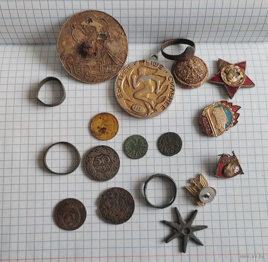 Монеты, кольца и др.