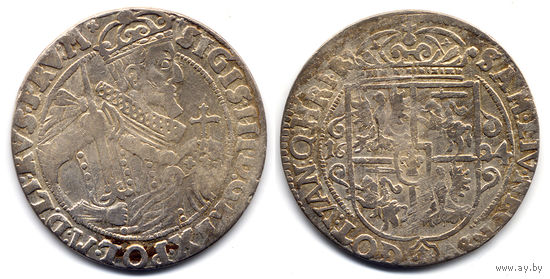 Орт 1624, Сигизмунд III Ваза, Быдгощ. Ав: конец легенды - PRV.M.+