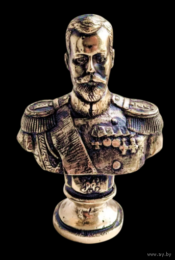 Бюст Николай II Латунь