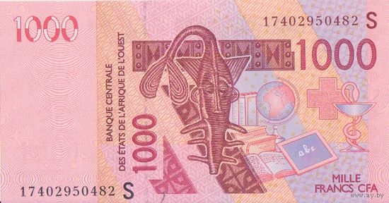 Гвинея Биссау 1000 франков образца 2017 года UNC p915Sq