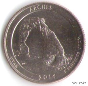 25 центов 2014 г. Парк=23 Национальный парк Арки Юта Двор P_UNC