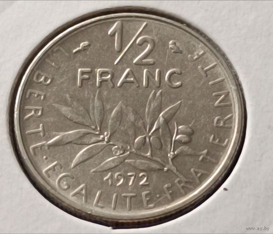 Франция. 1/2 франка 1972 года. (*).
