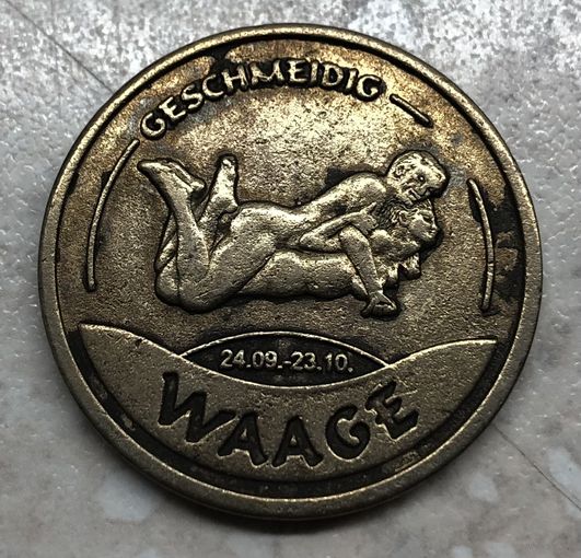 Сувенирная монета Astro Sex Taler, Waage (Весы), 1996 г., Германия