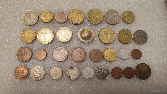 Монеты Европа,200 лотов с 1 рубля!!!