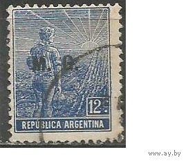 Аргентина. Крестьянин. Доплатная марка. Надпечатка. 1911г. Mi#158.