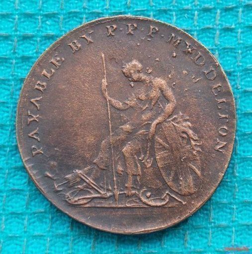 США 1 цент 1796 года. Корабль. Поселение Кентуки. BRITISH SETTLEMENT KENTUCKY. Предложи свою цену или обмен!