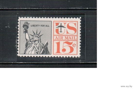 США-1959, (Мих.764),  ** , Авиапочта, Статуя Свободы(одиночка), тип II