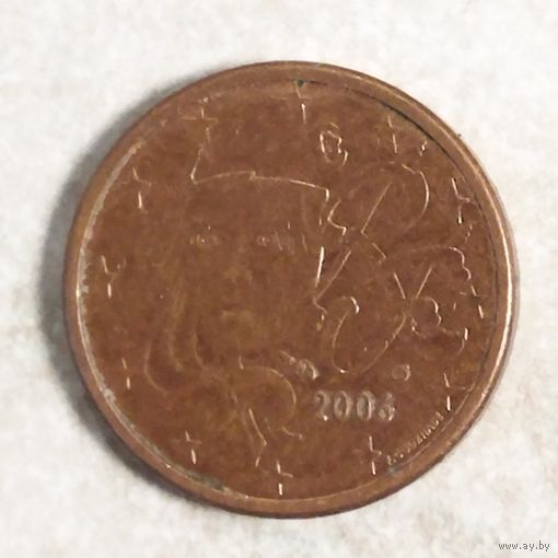 1 евроцент 2006 Франция