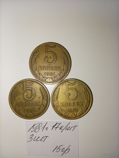 5 копеек 1981 СССР РАСПРОДАЖА