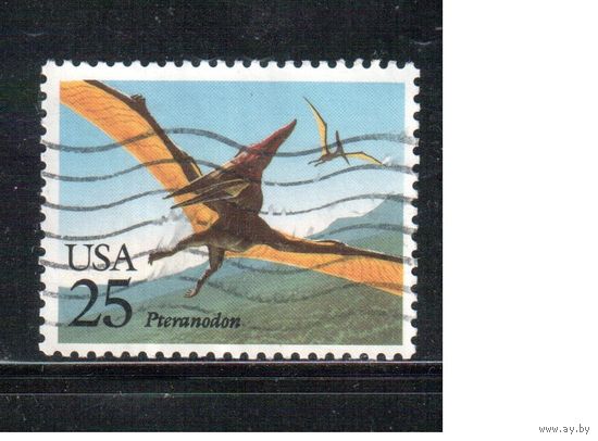 США-1989, (Мих.2052),   гаш. , Динозавры