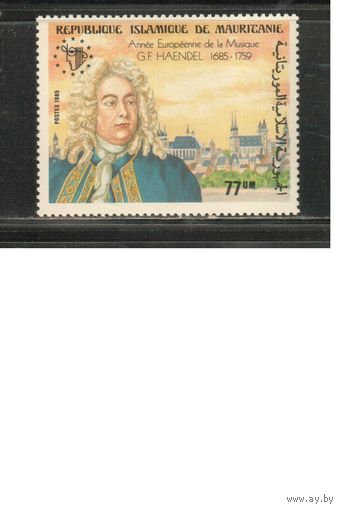 Мавритания-1985 (Мих.860) ** ,Композиторы, Бах