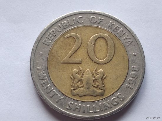 Кения  20 шиллингов 1998.