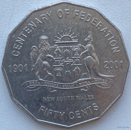 Австралия 50 центов 2001 г. Новый Южный Уэльс