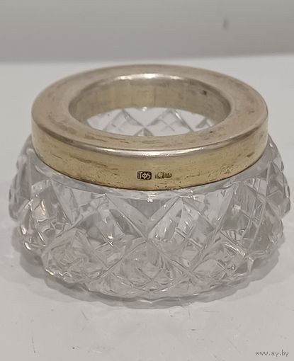 Все лоты с 1р.Серебро хрусталь солонка