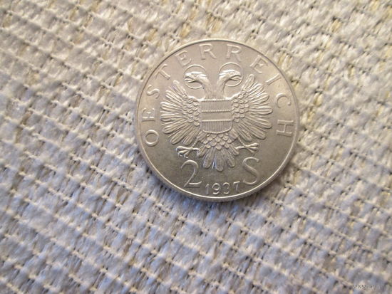 2 шиллинга  ,  Австрия  , 1937  год