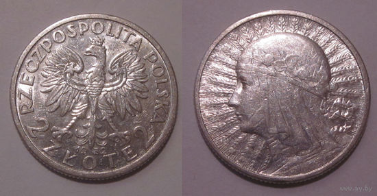 2 злотых (2 zlote) 1932 UNC