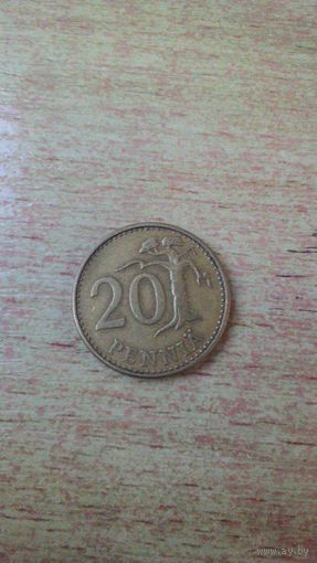 Финляндия, 20 пенни 1963.