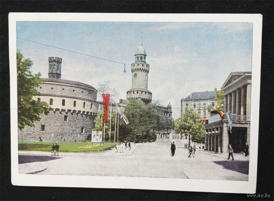 ГДР. Восточная Германия. Виды городов. Архитектура. История. 1955 год. Чистая #0123-V1P62