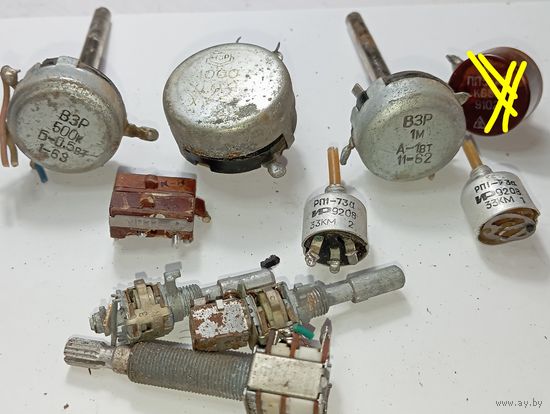 Резисторы ВЗР , , РП1-73а и кнопки МП-11 .