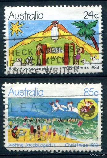 Австралия - 1983г. - Рождество - 2 марки - гашёные. #3-WB-83-B-1