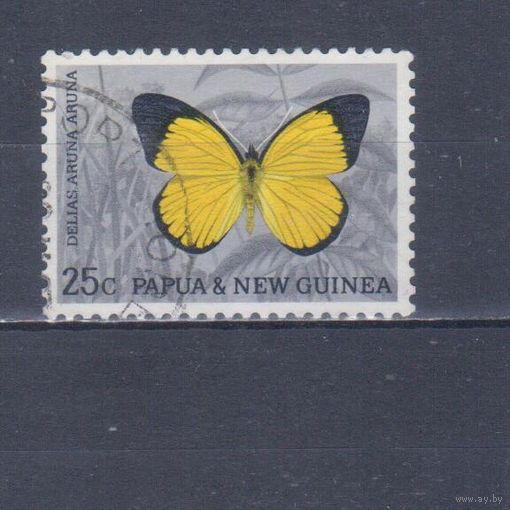 [50] Папуа Новая Гвинея 1966. Фауна.Бабочка.25 с. Гашеная марка.