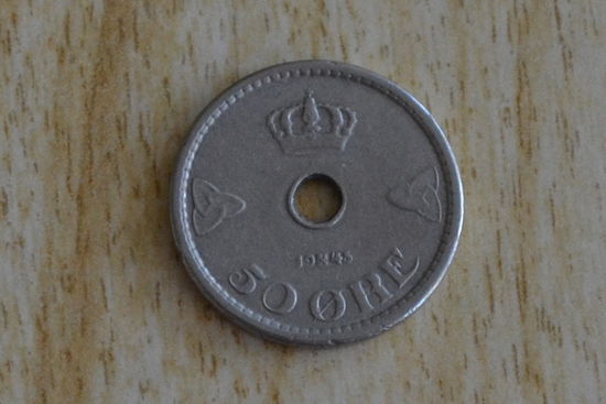 Норвегия 50 эре 1945