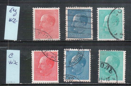 Болгария-1940, (Мих.396-400),   гаш. , Стандарт, Царь Борис III,  с ВЗ+без ВЗ