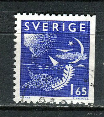 Швеция - 1981 - День и ночь - [Mi.1158Dr] - 1 марка. Гашеная.  (LOT Gy48)-T3P35