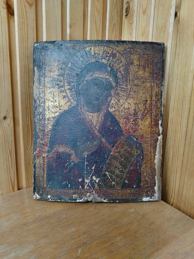 Пресвятая Богородица Чиновая, 39 см, 19 век. Ветковская иконописная школа.