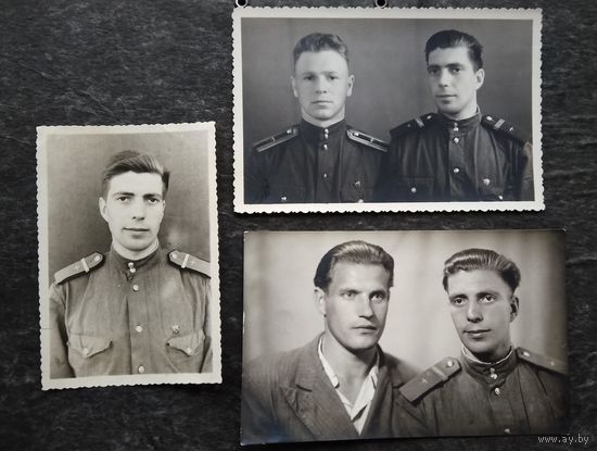 З фото ефрейторов. 1950-е. 8х13, 7.5х10 см
