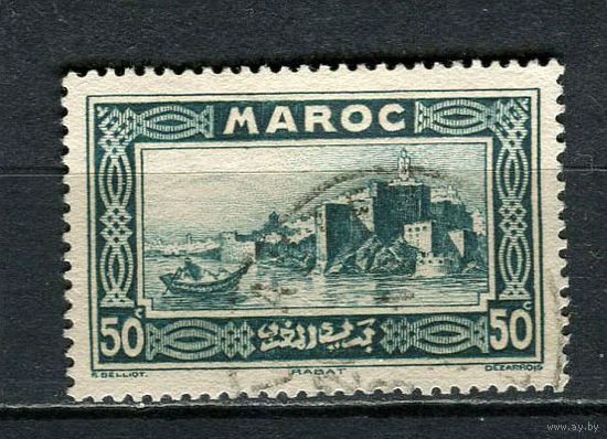 Французский протекторат  - Марокко - 1933 - Архитектура 50С - [Mi.104] - 1 марка. Гашеная.  (Лот 61HA)-T4P46