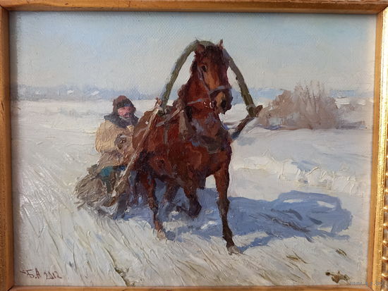 Картина Зима Бобрович .А 2012г холст масло