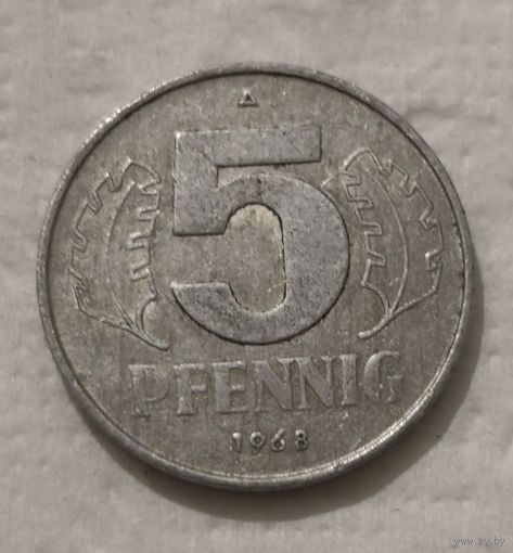Германия - ГДР 5 пфеннигов, 1968 (14-12-3)