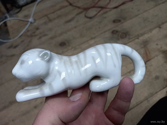 Статуэтка Белый тигрёнок Полонка 70-е