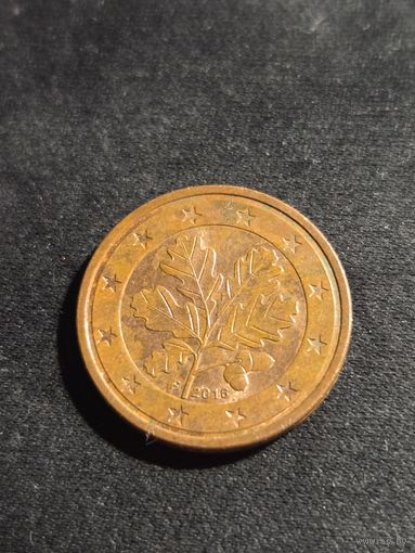 Германия 2 евроцента 2016 F