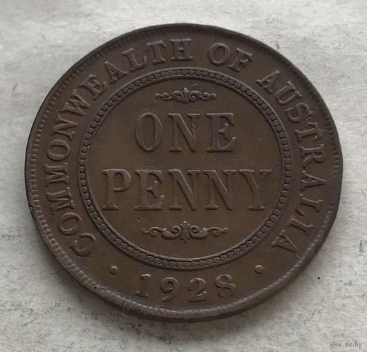 Австралия 1 пенни 1928 Георг V