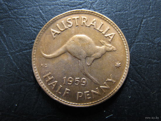 Австралия. Пол пенни. 1959. С 20 копеек. Распродажа коллекции. Смотрите другие лоты.