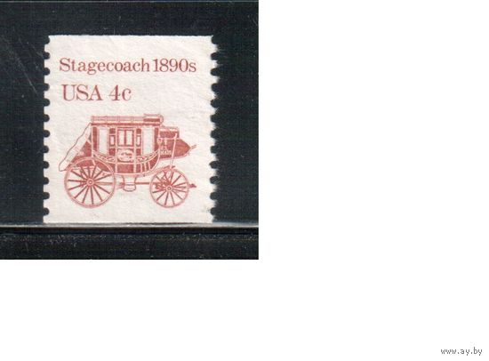 США-1982, (Мих.1597) , * (без клея) , Стандарт , Транспорт,  (одиночка),