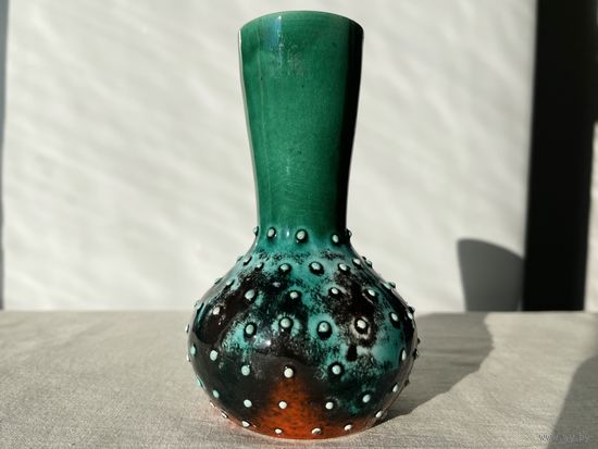Ваза обливная керамика ГДР 15x10cm