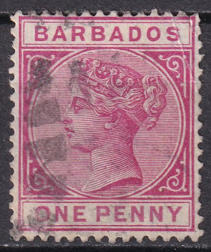 81.BrKCI. Великобритания. Колонии. Барбадос. Стандарт. Виктория. 1882 г. 1P. Mi.#33b.