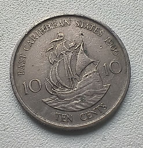 Восточные Карибы 10 центов, 1986  5-1-23