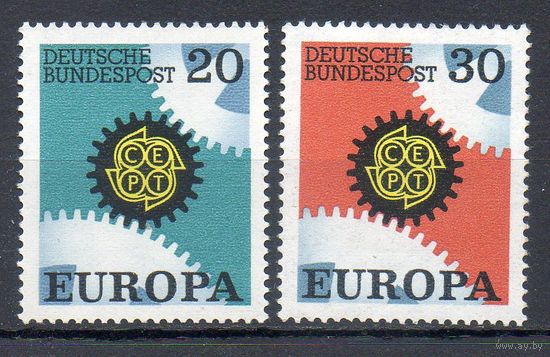 ЕВРОПА Германия 1967 год серия из 2-х марок