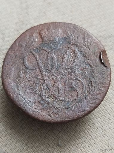 Распродажа - 2 копейки 1757г.,РИ,ЕЛИЗАВЕТА ПЕТРОВНА