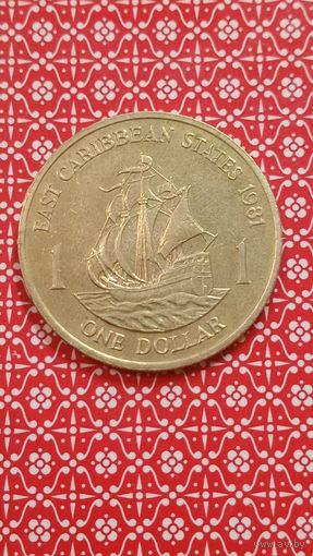 Восточные Карибы 1 доллар 1981 парусник