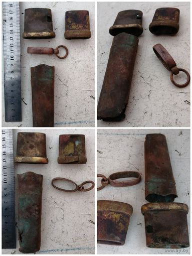 Окончание или стакан ножен сабли, два устья и обоймица. ПМВ .